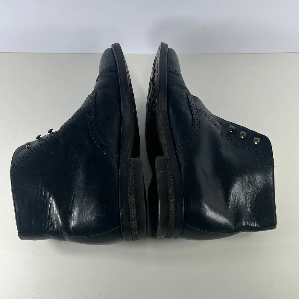 Cole Haan‎ Chukka Boots Mens Size 8M Black Leather Ankle Lace Up Casual 4595